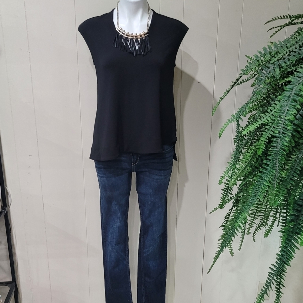 RACHEL Roy Sleeveless Asymmetric Black Short Top Women’s Sz XS